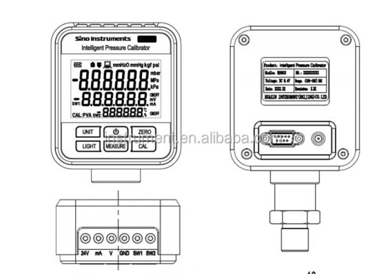 High Accuracy HS602 Pocket Portable Digital Pressure Manometer 0.02%R.D 0.05%F.S