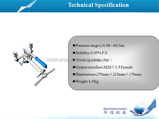 Efficiently Designed Pneumatic Pressure Comparison Pump with M20X1.5 Female Connector