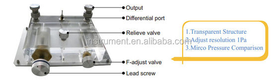 Stainless Steel Output Part Pressure Pump for Accurate Air Pressure Gauge Calibration